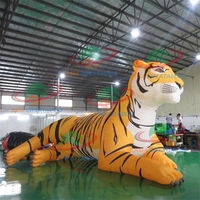 Escultura de Arte de dibujos animados inflable al aire libre/Tigre inflable/escultura de arte inflable para decoración de eventos
