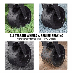 भारी शुल्क 250 किलोग्राम क्षमता थोक फोल्डेबल कैंपिंग वैगन वाणिज्यिक ग्रेड सभी-इलाके आउटडोर गार्डन कार्ट - Product Image 6