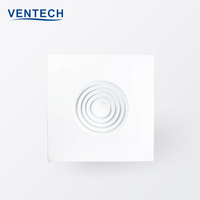 Diffuseur de plafond rond en aluminium 595x595, diffuseur d'air de retour réglable pour la ventilation