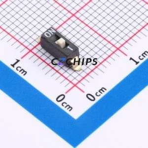 HX 2.54-1P TPGT DIP Switch SMD Switch Flat Toggle, Raised Type Single Pole Single Throw 1 Gull Wing Type - Product Image 1