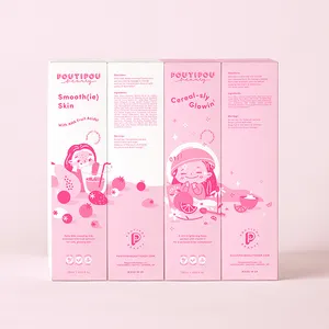 Wholesale Skincare Small Boxes For Cosmetic Product Packing High Quality Custom Design Lovely Pink Cardboard Box