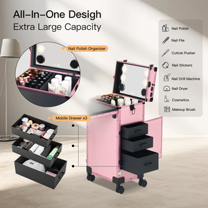 Estación de Manicura Plegable Blanca Obox Pro Factory Nail con Bluetooth y Almacenamiento para Salón de Uñas, Mesa de Manicura - Product Image 4