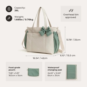 Bolsa de Mano Personalizada para Mamá, de Nailon, 26L, Acolchada, para Cochecito de Bebé, Grande, Ecológica, Impermeable, Suave - Product Image 2