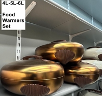 Ensemble de 3 chauffe-plats 4L-5L-6L, contenants alimentaires multifonctionnels en plastique isolé de haute qualité
