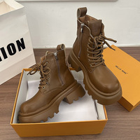 Sepatu Bot Pendek Wanita Retro Martins 2026 Musim Gugur/Dingin Korea Sol Tebal Model Inggris