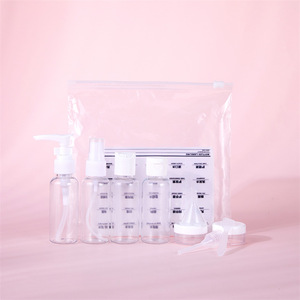 Travel Skin Care <b>Set</b> 9-Piece Empty Bottles With Pump <b>Spray</b> And Funnel For Cosmetic Packaging - Product Image 1