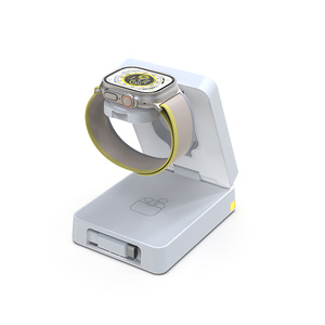 Nouveau <span class=keywords><strong>chargeur</strong></span> sans fil magnétique pliable 3 en 1 avec câble intégré pour iPhone, Apple Watch, <span class=keywords><strong>AirPods</strong></span>, station de charge de bureau - Product Image 2