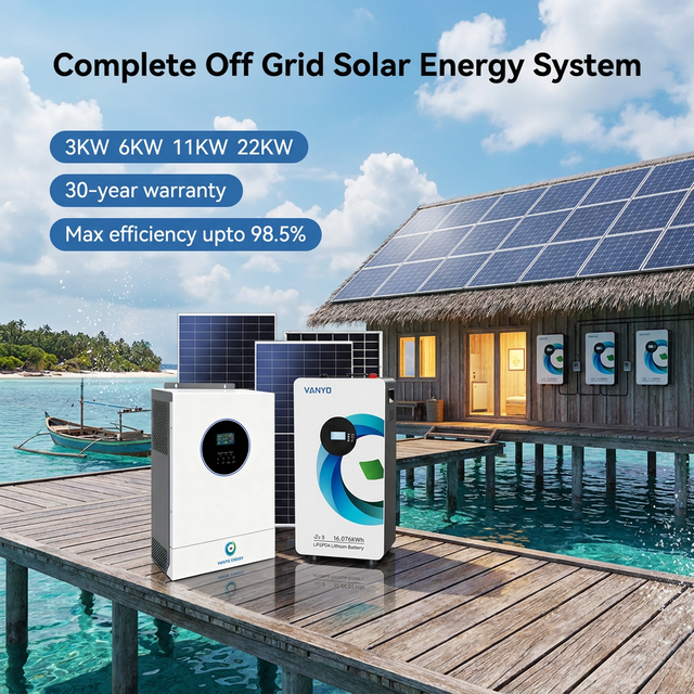 3kva Complete Set off Grid Solar Energy Power Storage System 1100W 3KW 6KW 22KW Solar Panel Kit
