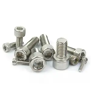 DIN912 Stainless Steel 304 Hexagon Socket Head Cap Screws Hex Cup Head Bolts for Mechanical Equipment