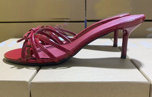 Sandalias Planas Za para mujer, novedad de verano 2026, sandalias negras francesas con tacón alto Sexy para fiesta nupcial, zapatos con punta abierta - Product Image 2