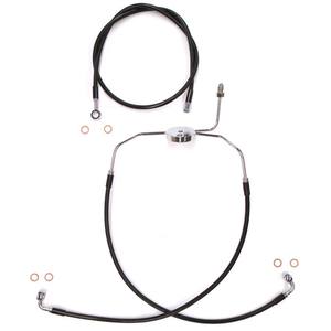 Tuyaux de frein en acier inoxydable noir de haute qualité avec revêtement PTFE pour <span class=keywords><strong>moto</strong></span> <span class=keywords><strong>Harley</strong></span> Davidson Sportster avec ABS - Product Image 6