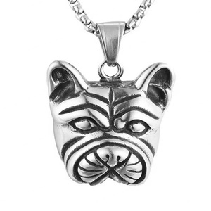 Colgantes de Perro Pug, Collares de Acero Inoxidable 316L, Dijes Vintage para Creación de Joyería Original Europea - Product Image 2