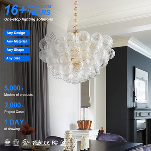 Lampada a Sospensione di Alta Qualità per Decorazione Casa, Villa, Hotel, Soggiorno, <span class=keywords><strong>Semplice</strong></span> Lampadario LED con Sfera di Vetro Bianco - Product Image 1