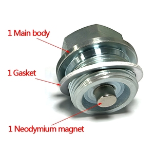 M24X1.5 Magnetic Oil Pan Drain <b>Plug</b> Neodymium Magnet For Bmw Engine <b>Replacement</b> Part Silver Color - Product Image 1