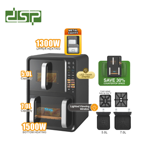 <span class=keywords><strong>Friteuse</strong></span> à air <span class=keywords><strong>double</strong></span> professionnelle en gros DSP OEM avec deux paniers 12L, deux zones doubles, <span class=keywords><strong>friteuse</strong></span> à air profonde électrique - Product Image 4