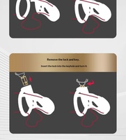 Pet Chastity Cage Dragon Lock ABS Resin Pet Toy Birdcage Design Anti-Escape Breathable Long-Term Use for Pet