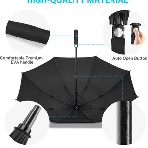 Parapluie de golf blanc double couche léger en fibre de verre, livraison gratuite, une pièce, anime, 30 pouces - Product Image 4