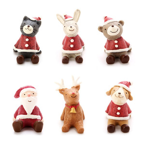 Christmas Resin Figurines Miniature Dolls Indoor Decorations Matte Finish Craft Ornaments - Product Image 5