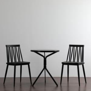 Nhà Máy Bán Buôn Đồ nội thất nhà hàng nhà bếp hiện đại <span class=keywords><strong>2</strong></span> người nhỏ màu đen Vòng kim loại bàn ăn - Product Image 2