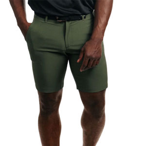 Pantalones cortos de golf chinos ligeros 100% algodón para hombre, patrón sólido, poliéster, elásticos, ropa deportiva personalizada, teñido liso, servicio OEM - Product Image 3