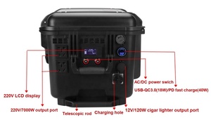 Nueva Estación de Energía Portátil Recargable de 7000w 9380wh con Corriente Alterna de 220v, Generador de 7kw - Product Image 2