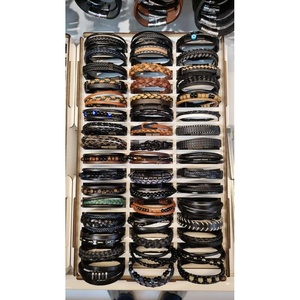 DAFNI BIG PAZAR Modèle N° 19 Ensemble de bracelets pour hommes en spandex perlé, 20 pièces, styles assortis pour un usage quotidien - Product Image 1