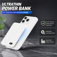 Banque d'alimentation magnétique sans fil Qi2 15W, 10000 mAh, charge rapide, ultra-mince, vente en gros