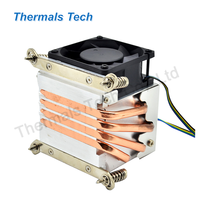 Vente en gros dissipateur de chaleur caloduc à base en aluminium avec ventilateur pour refroidisseur de processeur LGA 2011