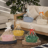 Petit panier de rangement en corde de coton tissée en forme de cœur, écologique, durable, panier cadeau mignon pour l'organisation et la décoration