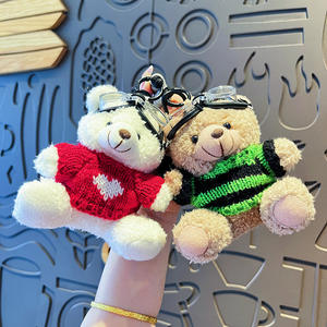 Creativo eco-friendly Costume maglione orsacchiotto portachiavi a forma di 3D stampa digitale simpatico cartone animato bambola ragazza ciondolo - Product Image 1