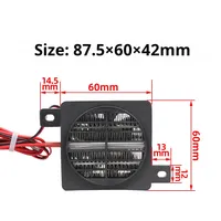 [Nouveau] Chauffage céramique PTC 12-220V/200W, petit ventilateur isolé MZ60-JY Chine