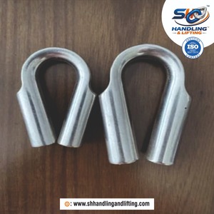 Poinçon tubulaire en acier inoxydable 316 robuste pour protection d'extrémité de câble métallique, pour la manutention marine, la navigation et le levage - Product Image 5