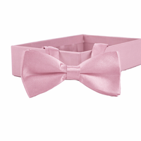 Noeuds papillon de mariage père-fils en jacquard, pré-noués, ajustables, en polyester, couleur unie, avec boîte