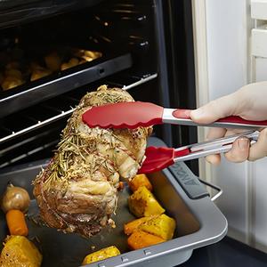 คีมคีบอาหาร9/12นิ้วทำ<span class=keywords><strong>จ</strong></span>า<span class=keywords><strong>ก</strong></span>ซิลิโคนไม่มีสาร BPA ติดบาร์บีคิว - Product Image 2