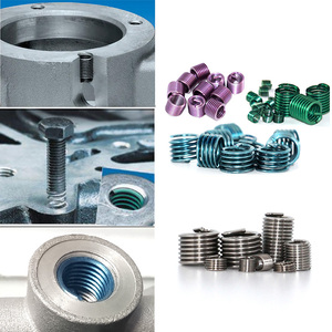 304 cuộn dây thép không gỉ chèn vít tay áo màu xanh lá cây/đỏ màu inch Kích thước hoàn toàn ren với bảo hành 3 năm cho kim loại - Product Image 6