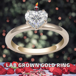 14K Lab Created <b>Diamond</b> <b>Ring</b> Heart Cut <b>Diamond</b> <b>Rings</b> Unique <b>Diamond</b> <b>Rings</b> Fine jewelry <b>Rings</b> with VVS Clarity IGI Certified - Product Image 3