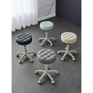 Leather Ergonomic Eco-Friendly Salon Barber Chair Rotating Lifting Pulley <b>Stool</b> 360 Degree Rotation School - Product Image 2