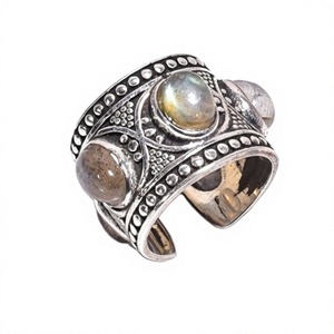 Anillo de Plata de Ley 925 Hecho a Mano con Labradorita Natural, Estilo Clásico, Certificado IGI, para Bodas y Fiestas, Venta al Por Mayor - Product Image 2