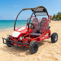 Kart électrique 2 places tout-terrain avec moteur brushless 500W, batterie 20Ah*2 et auvent camouflage pour parcs d'attractions et centres de villégiature