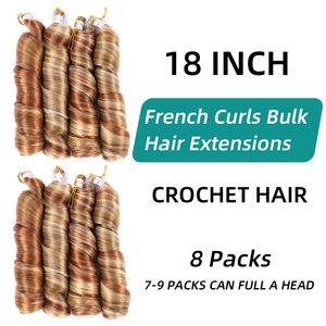 French Curl Braided Hair 22 Inch French Curl Braided <b>Box</b> Braids with Elastic Pre-Stretched Hair Extensions for Black Women - Product Image 3