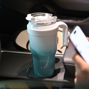 <span class=keywords><strong>Gobelets</strong></span> isothermes à double paroi écologiques OEM de 40 oz en acier inoxydable, gobelet de voyage de 40 oz avec poignée et logo - Product Image 2