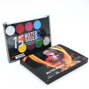 Fournitures de peinture corporelle artistique de 15 couleurs, peinture corporelle pour fête d'<span class=keywords><strong>Halloween</strong></span>, ensemble de peinture corporelle pour le visage et le corps, couche de finition à base d'eau - Product Image 2