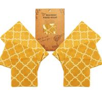Papier d'emballage réutilisable en cire d'abeille écologique, emballage alimentaire en coton biologique