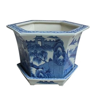 <span class=keywords><strong>Pot</strong></span> de fleurs <span class=keywords><strong>en</strong></span> céramique bleu et blanc antique peint à la main avec plateau, style chinois, pour la maison, le jardin, le bureau, <span class=keywords><strong>pot</strong></span> <span class=keywords><strong>en</strong></span> céramique - Product Image 1