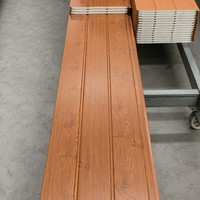 Panneau métallique gaufré à texture bois, imitation bois, matériau de bardage extérieur isolant