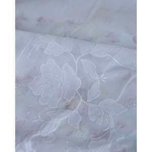 Cubrecama Doble de Lino Blanco con Bordado Floral, Disponible en Tamaños Queen, King y Twin, para Uso Doméstico, Jacquard Patchwork - Product Image 6