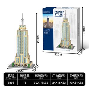 Set de Micro Bloques de Construcción del Empire State Building, Modelo de Arquitectura Americana Famosa, Juguete para Adultos, Venta al Por Mayor - Product Image 1