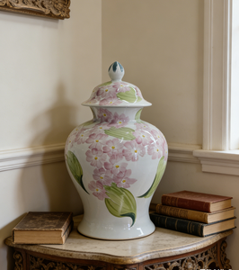 <span class=keywords><strong>Vaso</strong></span> Artistico con Motivo Floreale <span class=keywords><strong>Rosa</strong></span>, <span class=keywords><strong>Vaso</strong></span> <span class=keywords><strong>in</strong></span> Ceramica Progettato per Facile Coltivazione Idroponica a Casa - Product Image 1