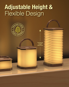 Recién llegado, lámpara de papel de mesa plegable, ideas de negocios para el <span class=keywords><strong>hogar</strong></span>, luz nocturna giratoria recargable de mano, regalos promocionales de empresa - Product Image 2