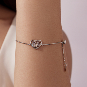 <span class=keywords><strong>Bracelet</strong></span> chaîne en <span class=keywords><strong>argent</strong></span> sterling 925 rétro <span class=keywords><strong>Arbre</strong></span> <span class=keywords><strong>de</strong></span> <span class=keywords><strong>Vie</strong></span> avec breloque cœur en pierre <span class=keywords><strong>de</strong></span> lune réglable pour <span class=keywords><strong>femme</strong></span>, décoration <span class=keywords><strong>de</strong></span> poignet BSB234 - Product Image 5